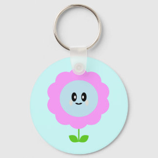 KAWAII FLOWER CUTE PINK BLUE KEYCHAIN