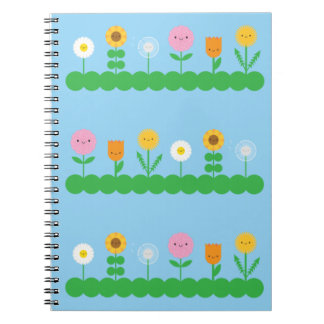 Kawaii Flower Field Notebook