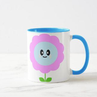 KAWAII FLOWER PURPLE BLUE MUG