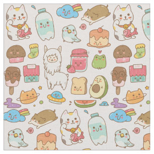 Kawaii Food Fabric