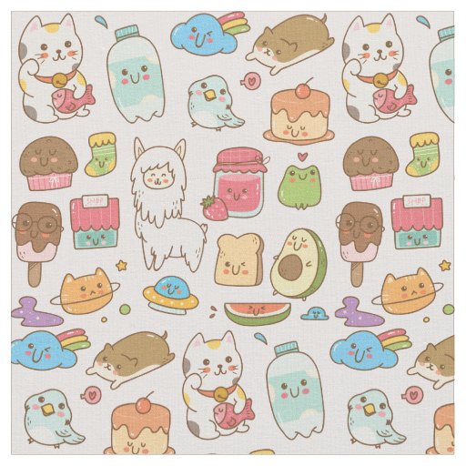Kawaii Food Fabric