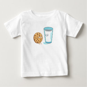Kawaii Food Milk and Cookies Baby T-Shirt