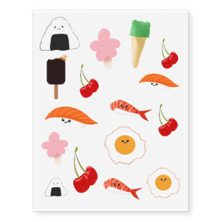 Kawaii Food Temporary Tattoos