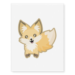 Kawaii Fox Temporary Tattoos