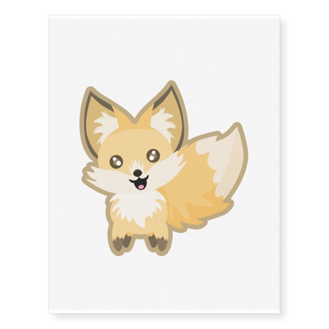 Kawaii Fox Temporary Tattoos (Front)