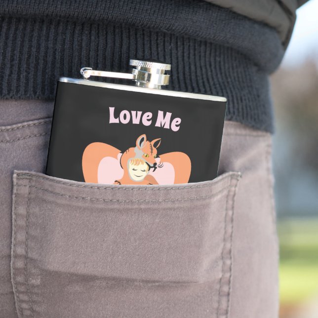 Kawaii Foxy Cosplay Love Heart Flask (In Situ)