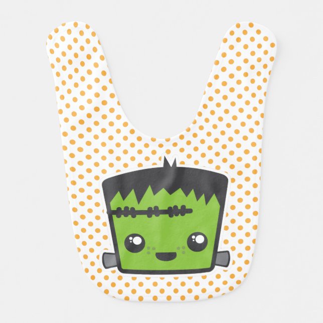 Kawaii Frankenstein Baby Bib (Front)