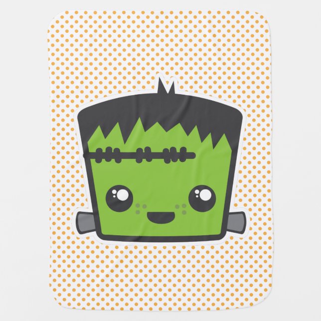 Kawaii Frankenstein Baby Blanket (Front)
