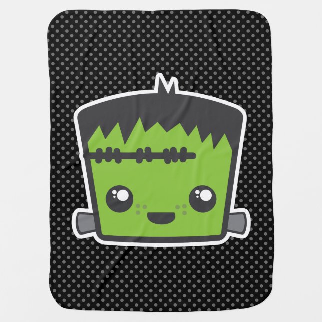 Kawaii Frankenstein Baby Blanket (Front)