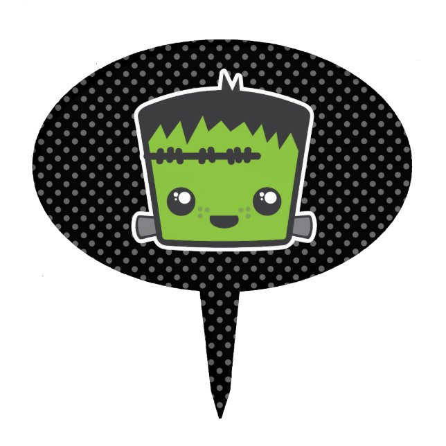 Kawaii Frankenstein Cake Topper (Front)