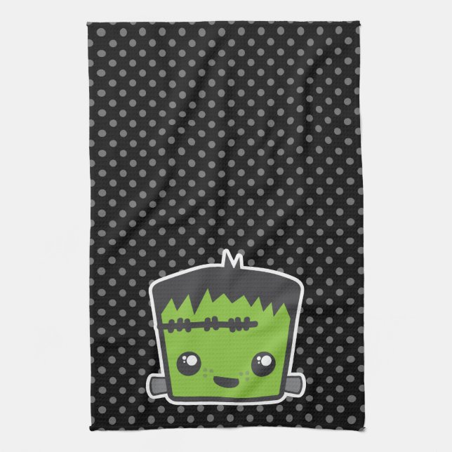 Kawaii Frankenstein Kitchen Towel (Vertical)