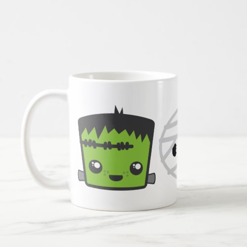 Kawaii Frankenstein Mummy Dracula Mug