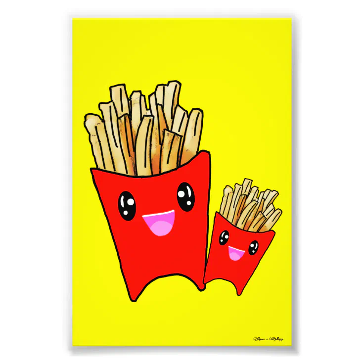Kawaii French Fries Design Photo Print | Zazzle