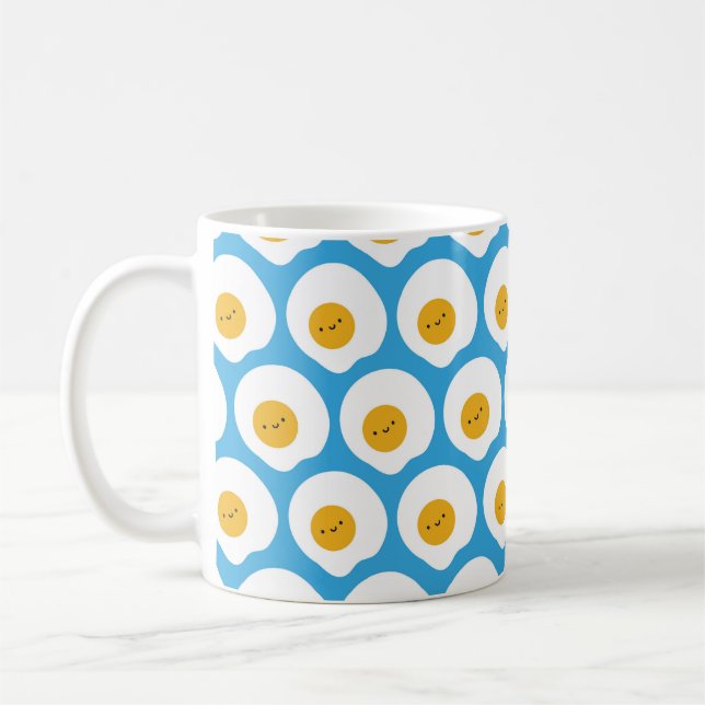 Kawaii Fried Eggs Coffee Mug (Left)