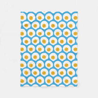 Kawaii Fried Eggs Fleece Blanket