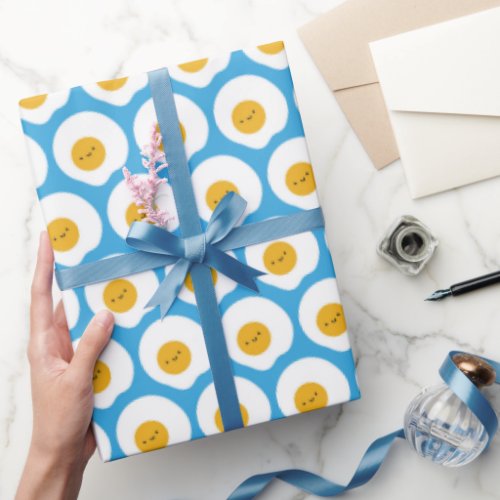 Kawaii Fried Eggs Wrapping Paper