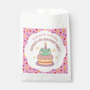 Kawaii Frog Birthday Cake Custom Favor Bag