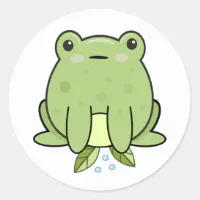 Kawaii Frog Classic Round Sticker