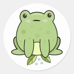 Kawaii Frog Classic Round Sticker