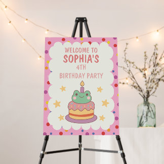 Kawaii Frog Custom Birthday Foam Board