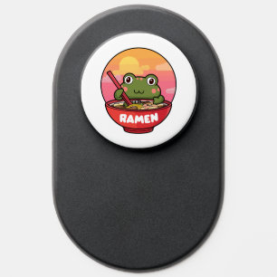 Kawaii frog eating ramen PopSocket