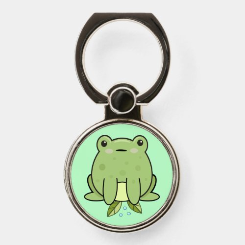Kawaii Frog Green Pastel Phone Ring Stand