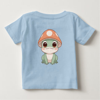 Kawaii Frog in Mushroom Hat Baby T-Shirt