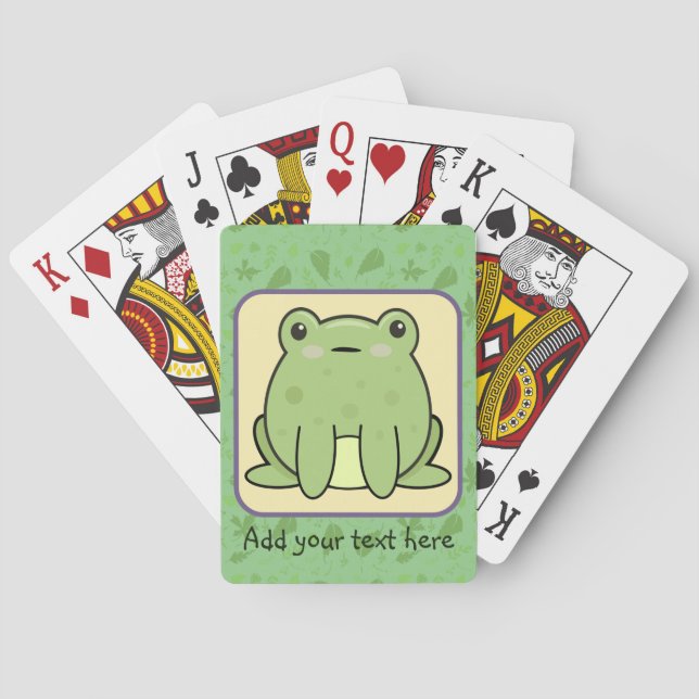 Kawaii Frog  Poker Cards (Back)
