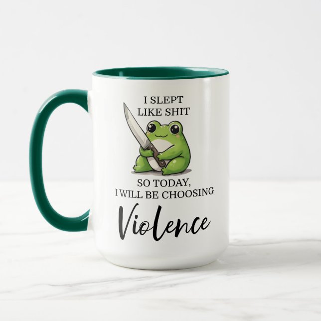 Kawaii Frog, So Today I Will Be Choosing Violence Mug (Left)
