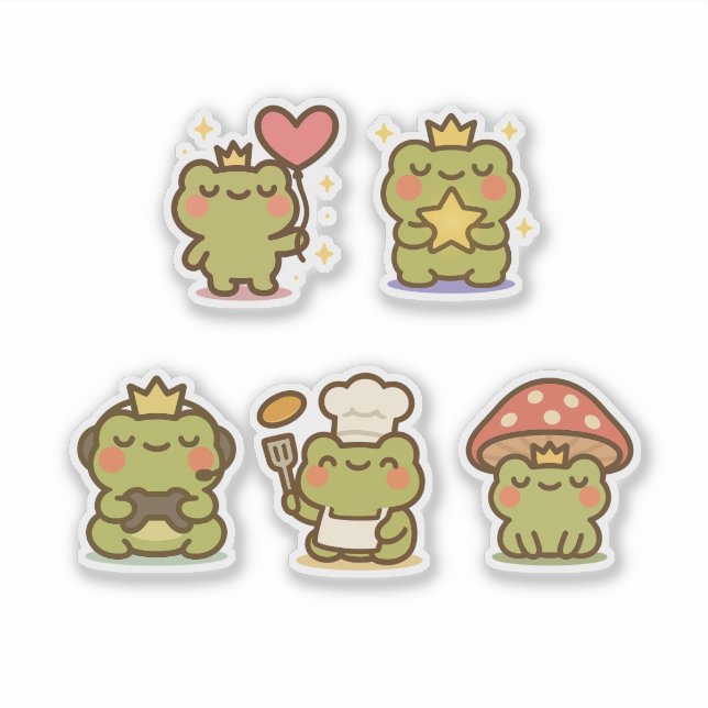 Kawaii Frog Sticke Sticker (Front)