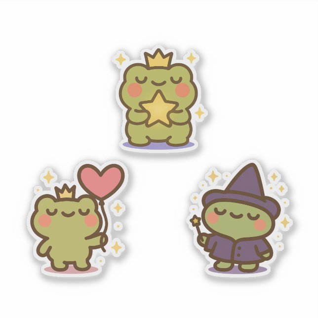 Kawaii Frog Sticke Sticker (Front)