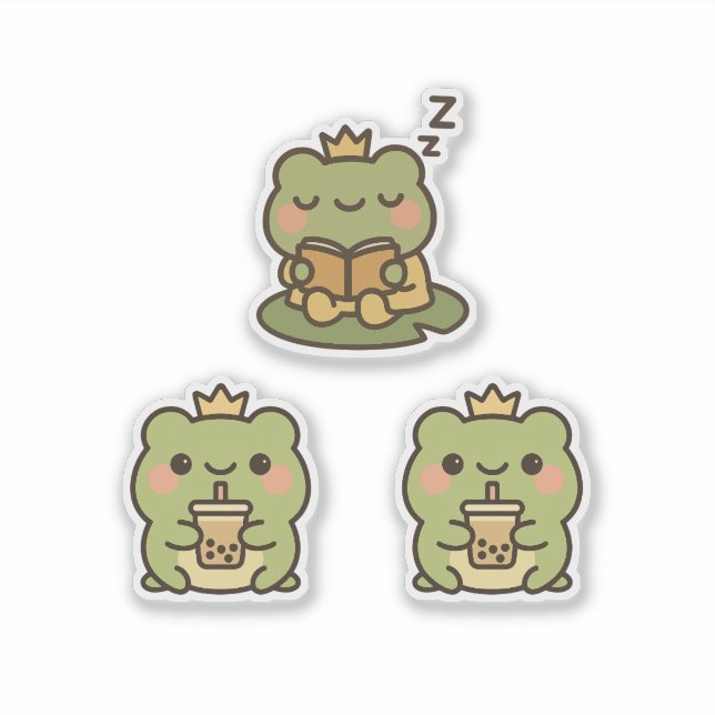 Kawaii Frog Sticke Sticker (Front)