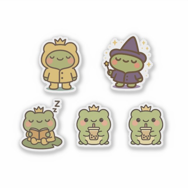 Kawaii Frog Sticke Sticker (Front)