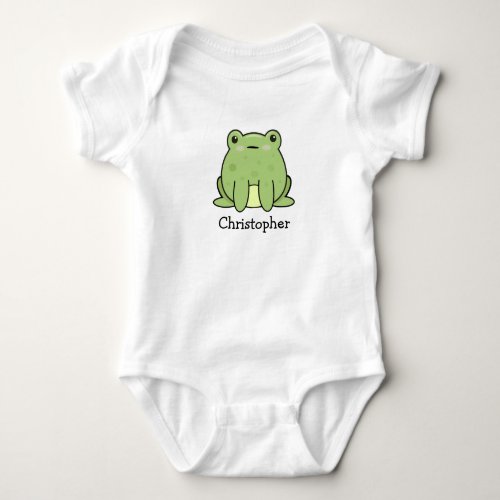 Kawaii Frog Toad Personalized  Baby Bodysuit