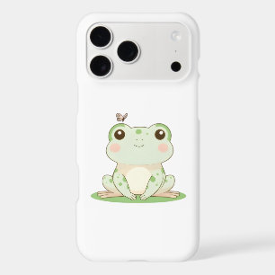 Kawaii Frog with Butterfly Cute Nature Design iPhone 17 Pro Max Case