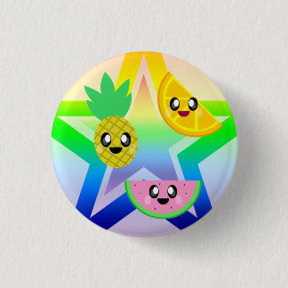 KAWAII FRUIT RAINBOW STAR PIN BUTTON