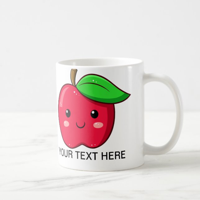 Kawaii Fruit Red Apple Mug (Right)