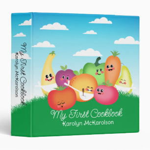 kawaii fruits vegetables recipe cookbook binder