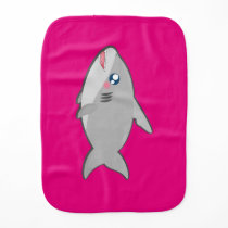 Kawaii, fun and funny sharky shark baby burp cloth Kawaii, fun and funny sharky shark baby burp cloth