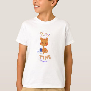 Kawaii Fun Cute Play Time Cat Kids T-shirt