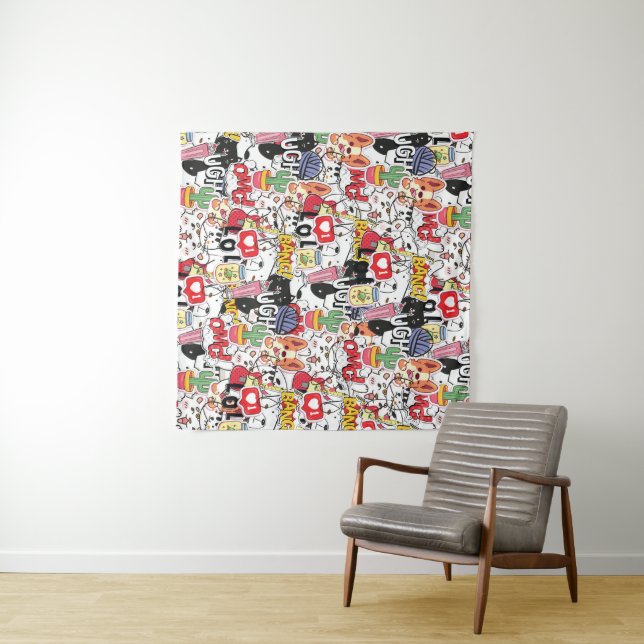 kawaii funny pet design - cute animal lover  tapestry (In Situ (Horizontal))