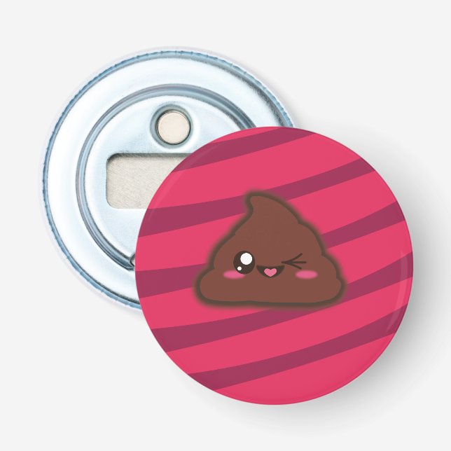 Kawaii funny poop bottle opener (Front)