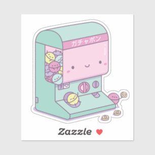 Kawaii Gachapon Japan Capsule Toy Machine Doodle Sticker