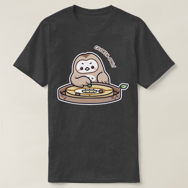Kawaii Games Crokinole Owl T-Shirt (Design Front)