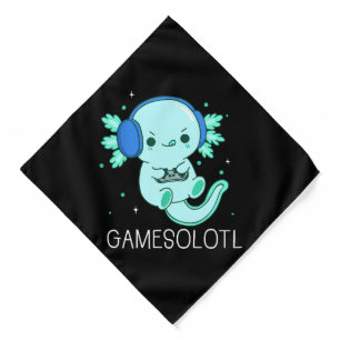 Kawaii Gamesolotl Axolotl Gamer Bandana