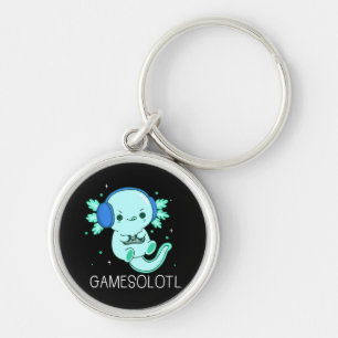 Kawaii Gamesolotl Axolotl Gamer Keychain