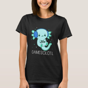 Kawaii Gamesolotl Axolotl Gamer T-Shirt