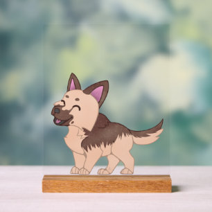 Kawaii German Shepherd Dog Acrylic Sign