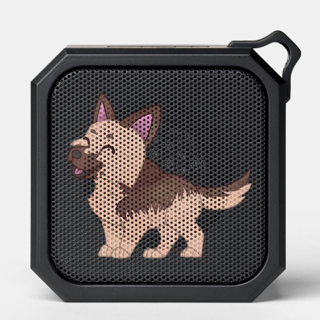 Kawaii German Shepherd Dog Bluetooth Speaker (Front)