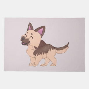 Kawaii German Shepherd Dog Doormat